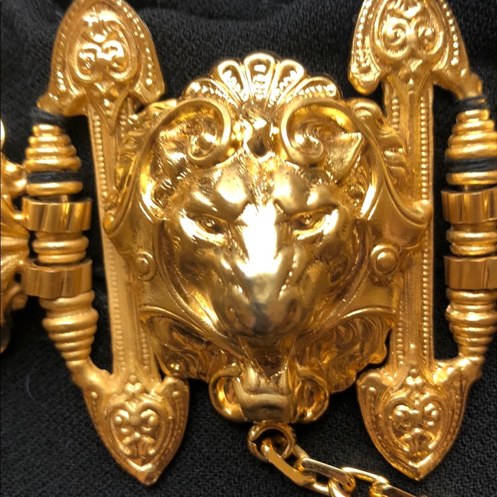 Ferre Pant Suit -Suspenders and Gold Lion Belt